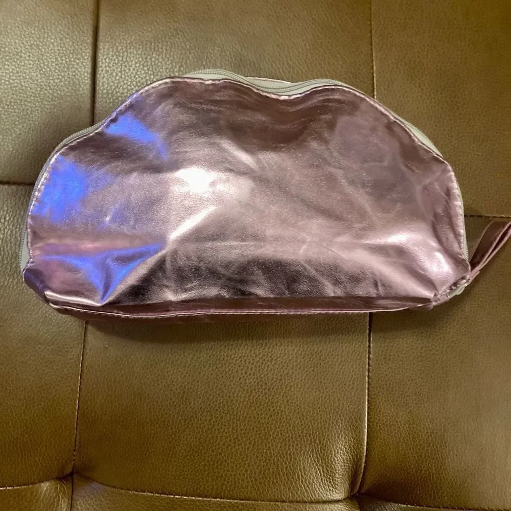 New Metallic Pink Avon Makeup Bag